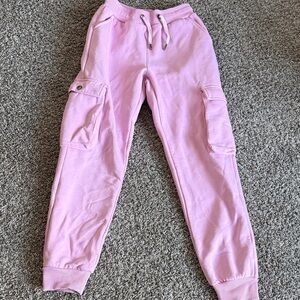 Women's Pink Cargo Joggers